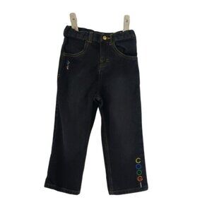 Coogi Toddler Black Denim Jeans Child Pants Unisex 4T Embroidered Casual Play